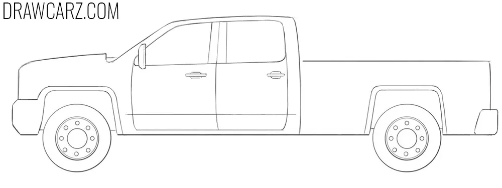 how to draw a chevy silverado