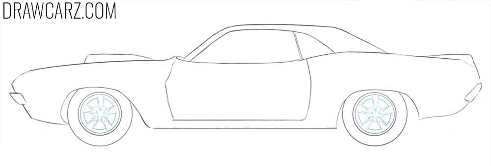 how to draw a drag racing car