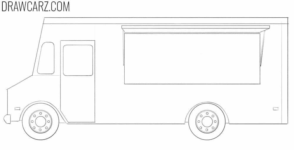 food-truck-drawing-template