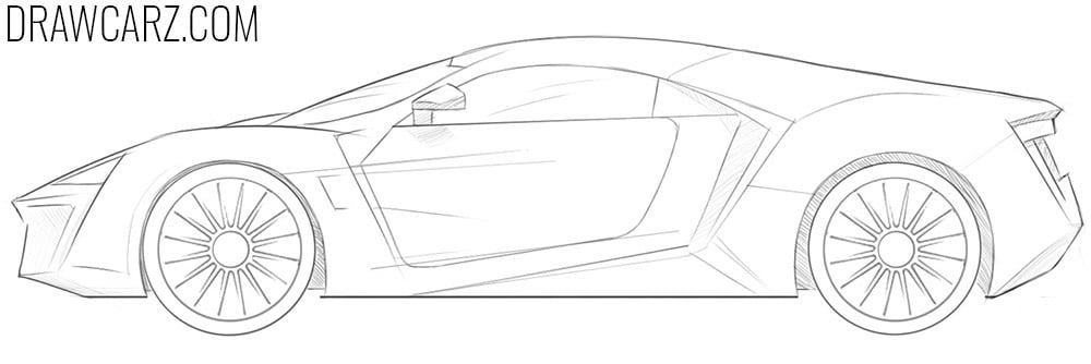 how to draw a lykan hypersport step by step