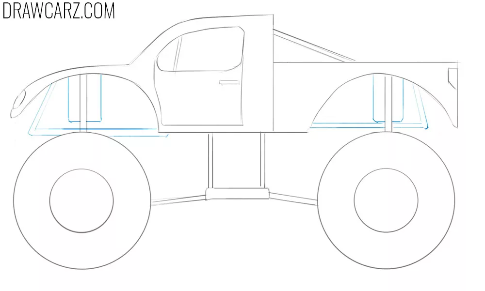 How to Draw a Monster Truck Easy