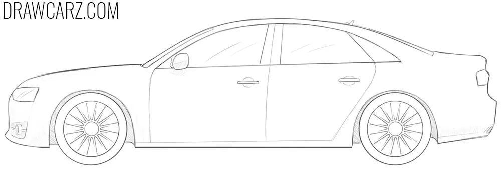 how to draw an Audi Car