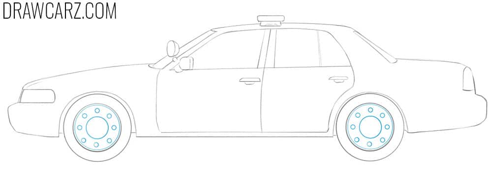 how to draw a Police Car eas y