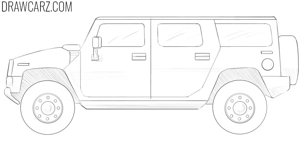 how to draw a big car