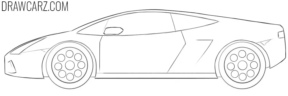 How to Draw a Cartoon Lamborghini