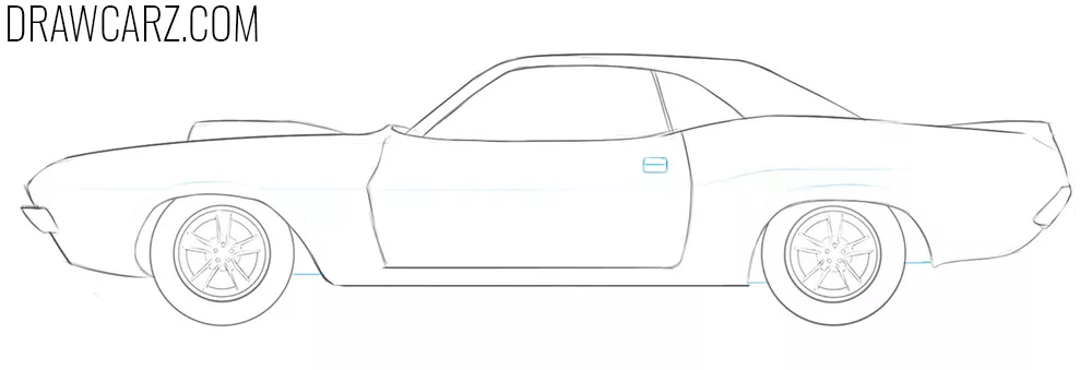 how to draw a drag car step by step