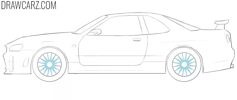 how to draw a nissan skyline r32