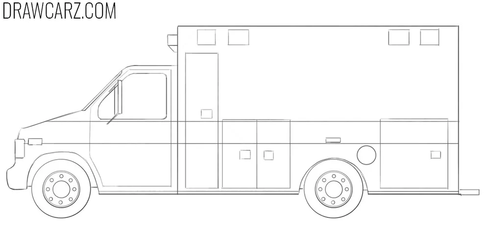 how to draw an Ambulance