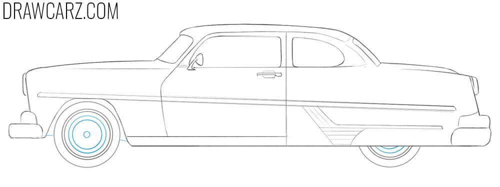 how to draw an Antique Car easy