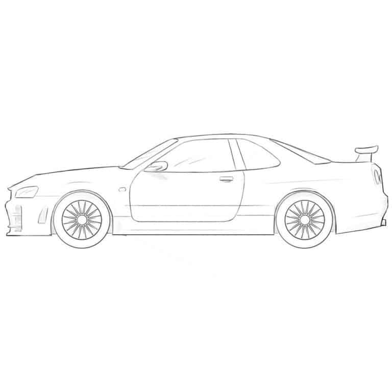 How to Draw a Nissan Skyline