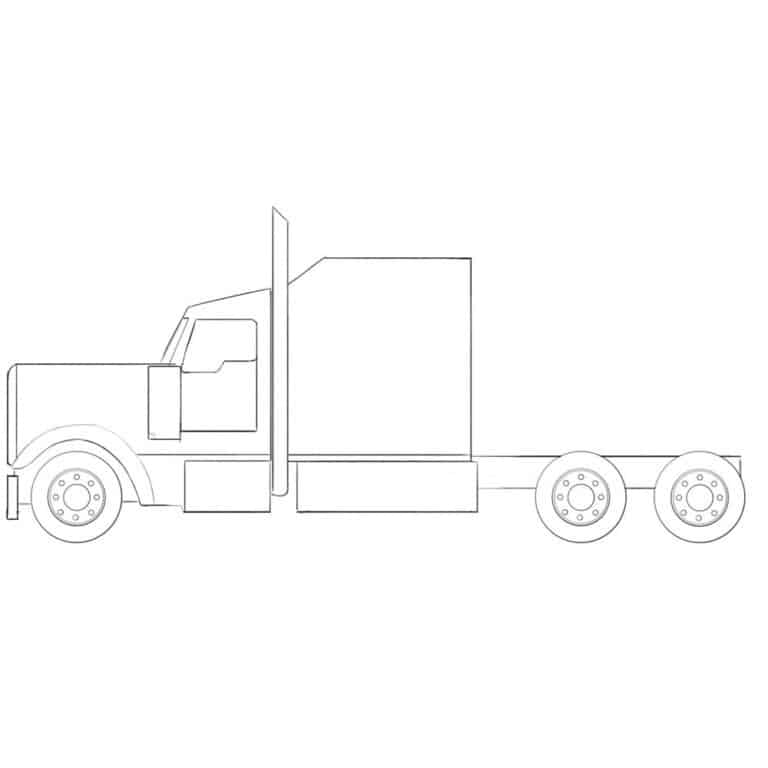 How to Draw a Semi-Truck