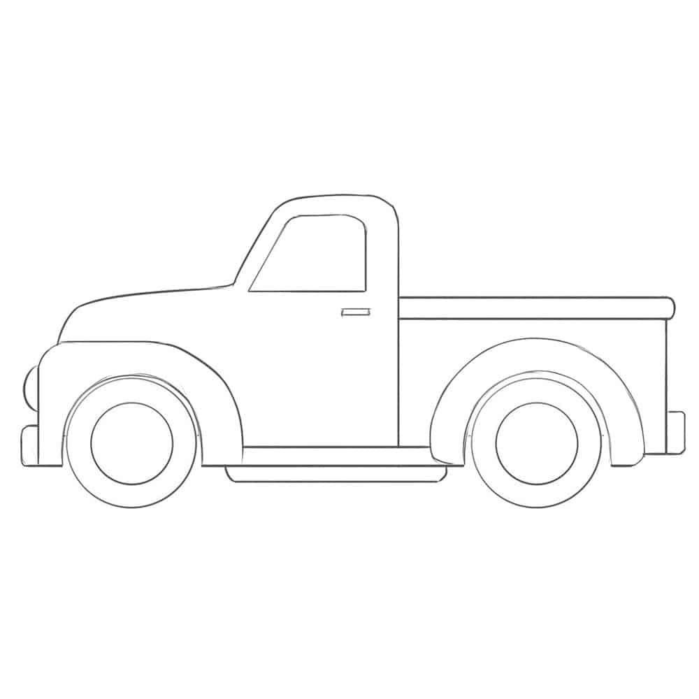 List 101+ Images how to draw a big truck easy Full HD, 2k, 4k