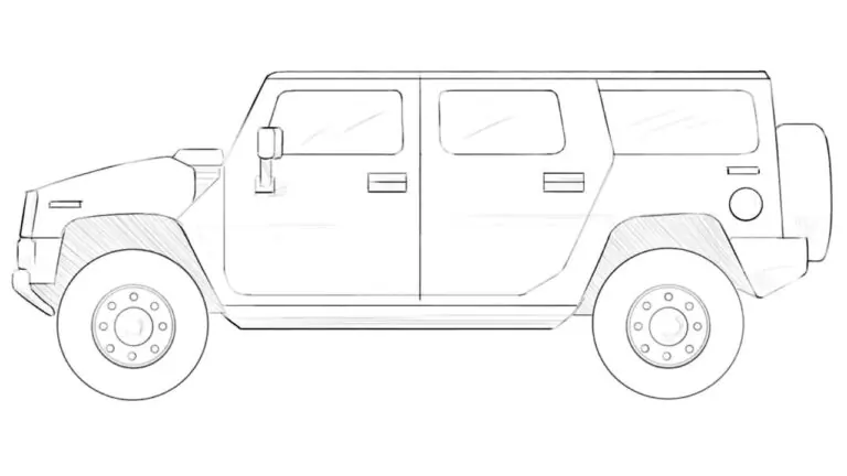 how to draw a big car featured image