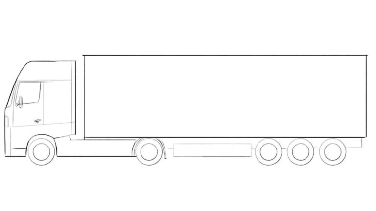 how to draw a big truck featured image