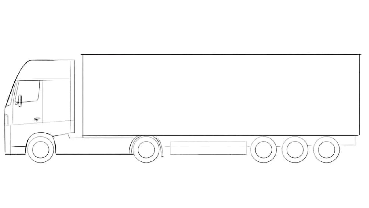how to draw a big truck featured image