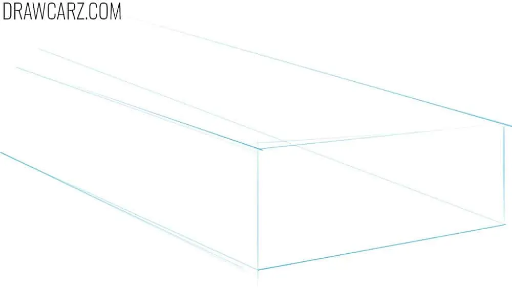 Set the vanishing lines to establish car perspective