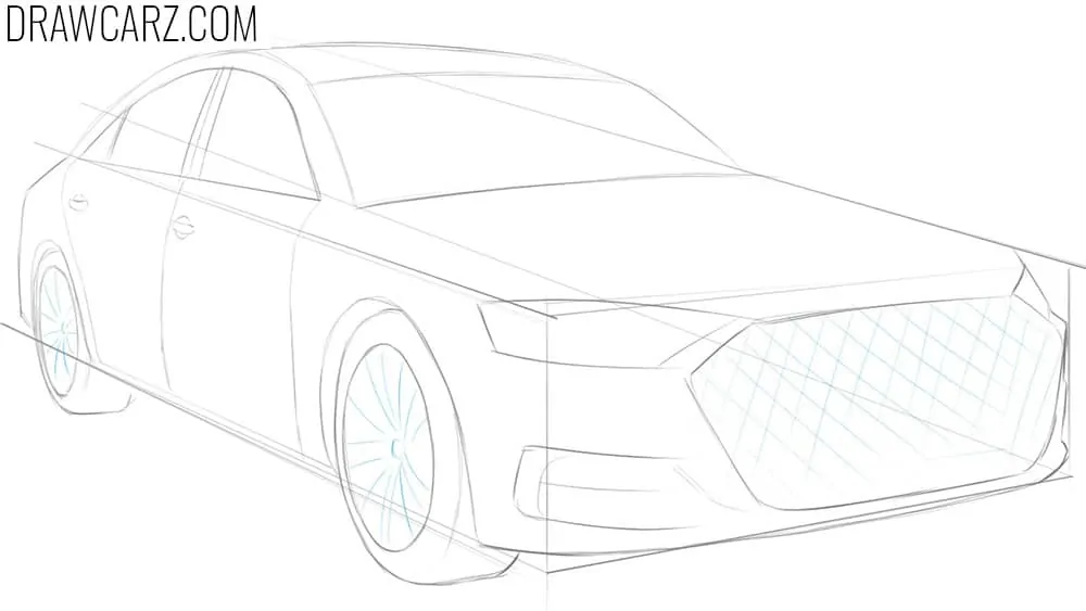 Add the grille mesh rim spokes