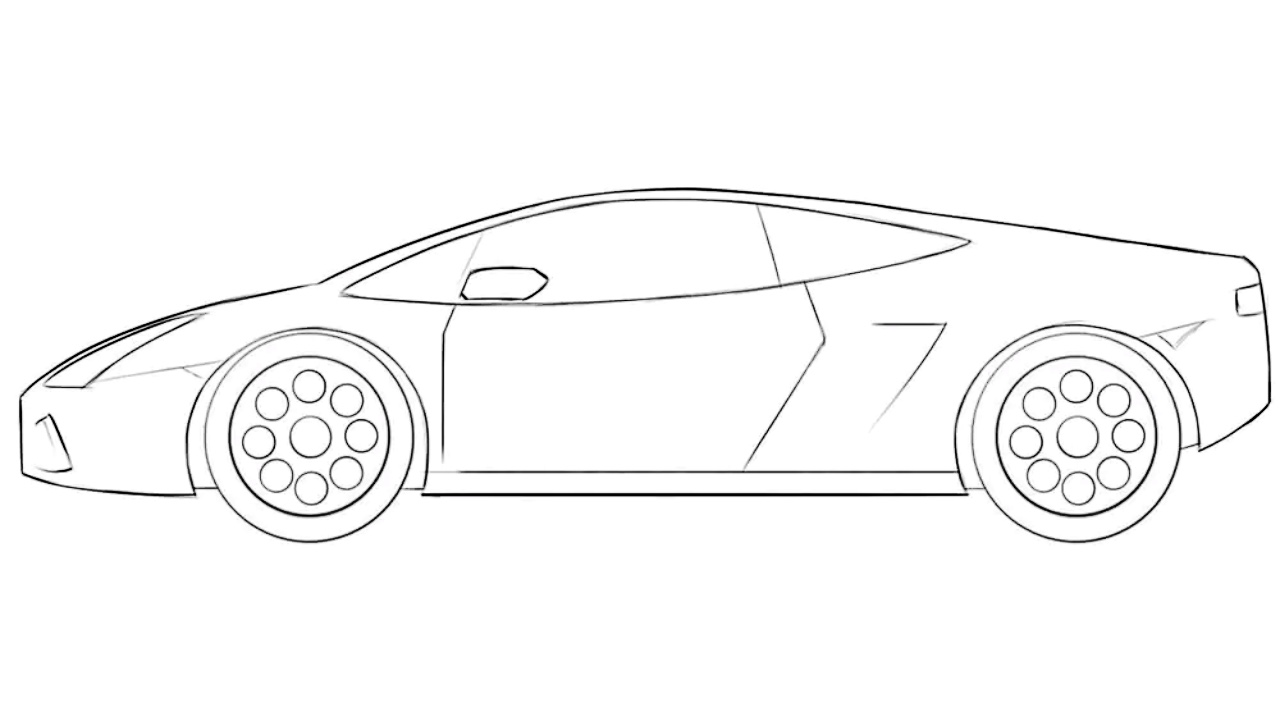 how to draw a cartoon lamborghini featured image