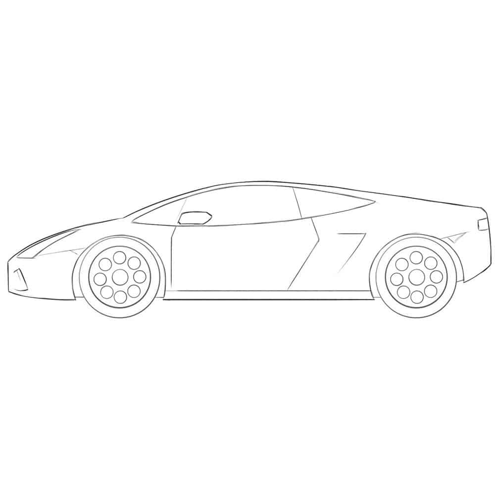 Collection Of Free Drawing Car Lamborghini Aventador - Lamborghini Car  Drawing Easy, HD Png Download - vhv