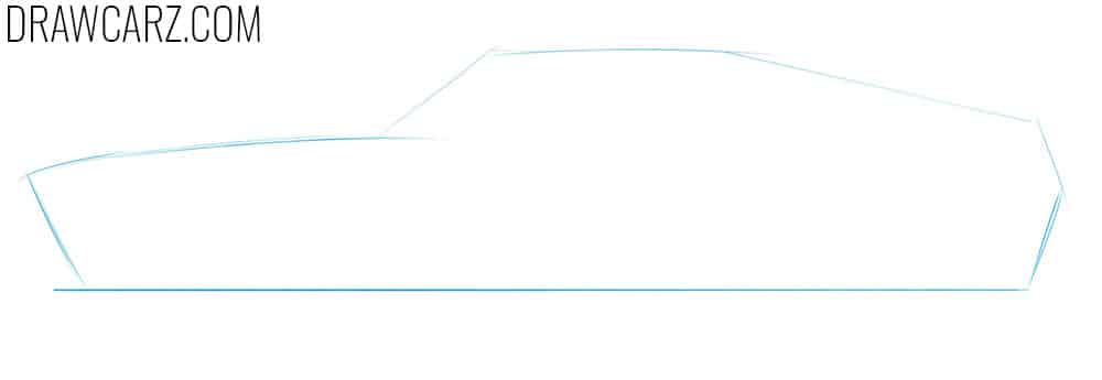 Mark the classic car’s long proportions