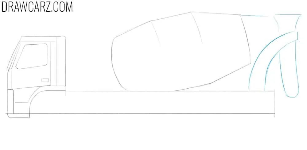 Sketch the truck’s discharge chute