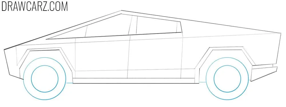 Clean the sketch and add circular wheels