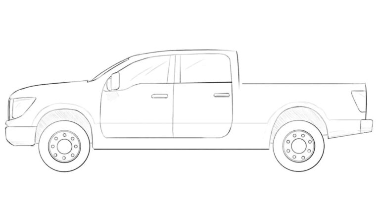 how to draw a diesel truck featured image