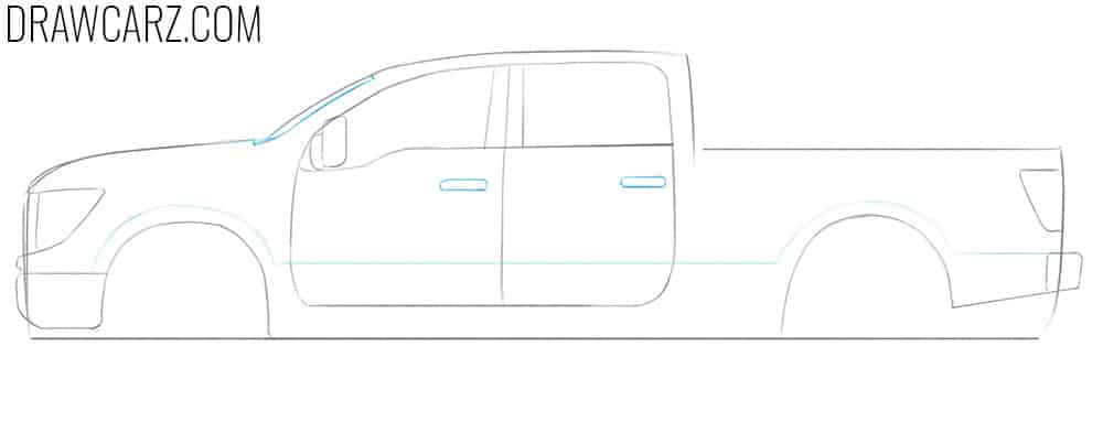 Sketch windshield and small door handles