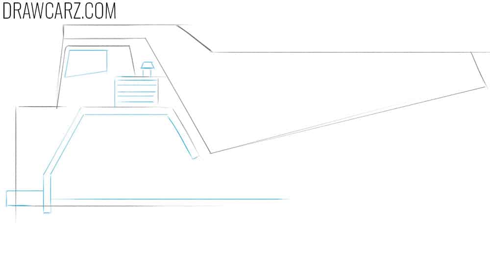 how to draw a dump truck easy