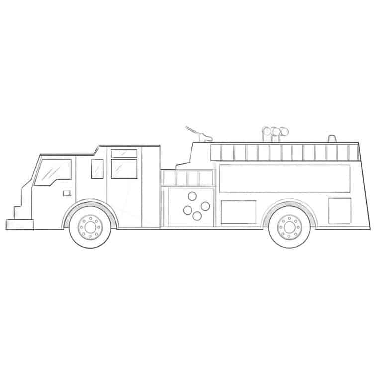 How to Draw a Fire Truck