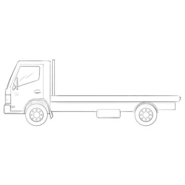 How to Draw a Flatbed Truck