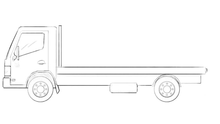 how to draw a flatbed truck featured image