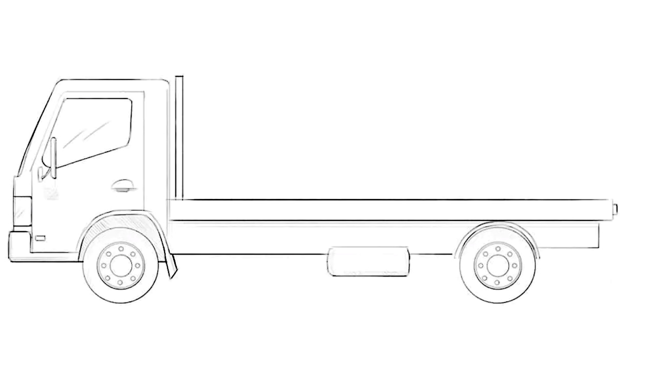 how to draw a flatbed truck featured image