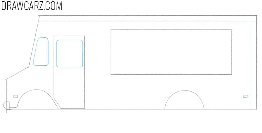 Add the roof line and windows