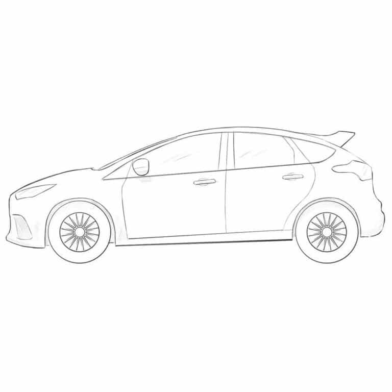 How to Draw a Ford Focus RS