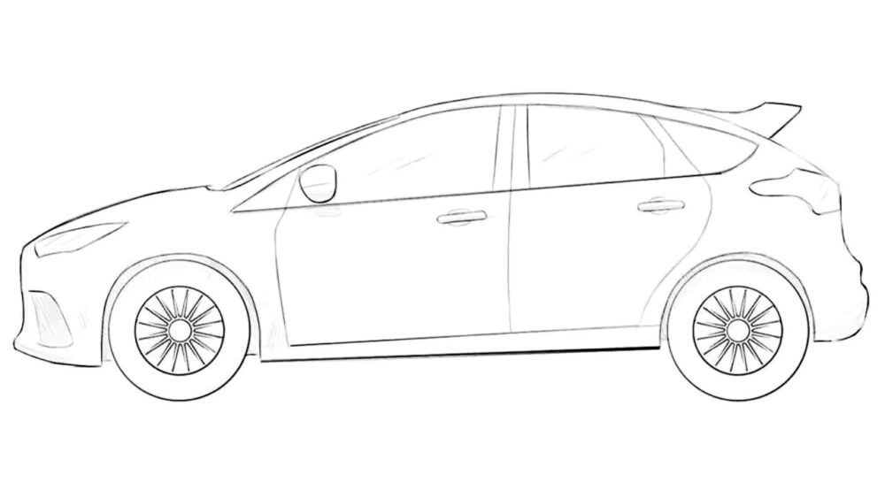 how to draw a ford focus rs featured image