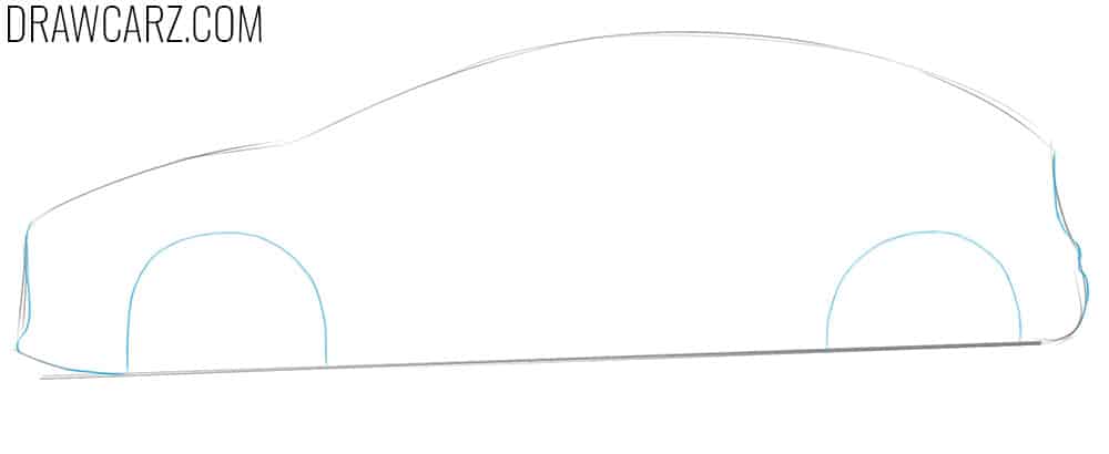 Draw the Ford Focus RS arches and bumpers