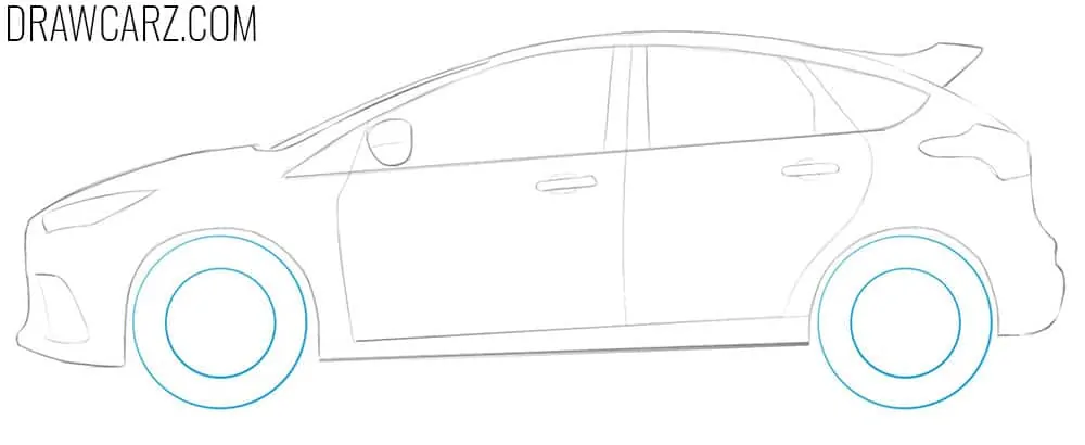 Sketch the wheels with RS performance rims