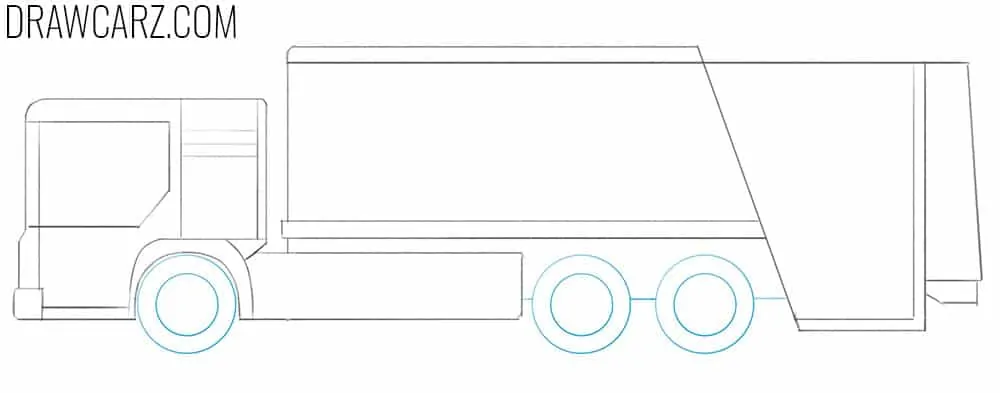 Clean the sketch, form the tires and rims