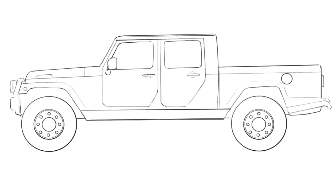 how to draw a jeep truck featured image