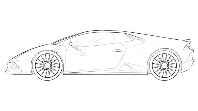 how to draw a lamborghini huracan featured image
