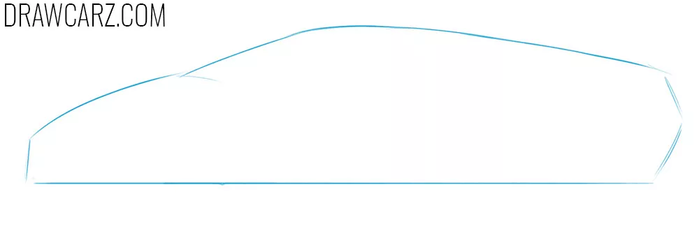 Sketch the shape of the Lamborghini body