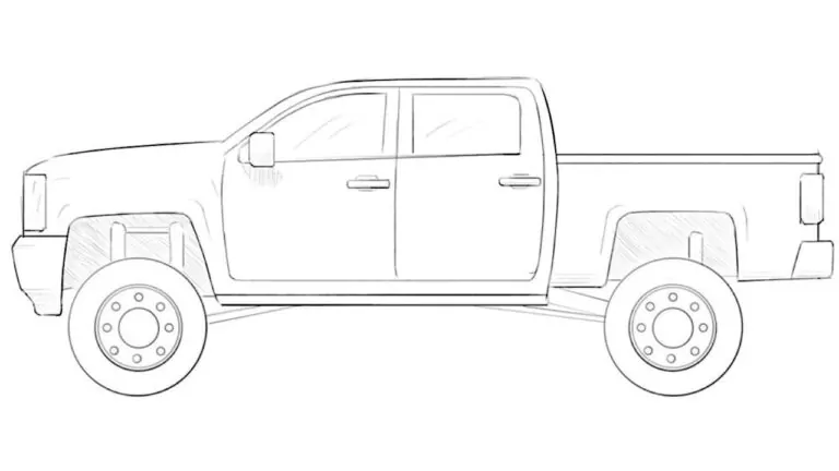 how to draw a lifted truck featured image