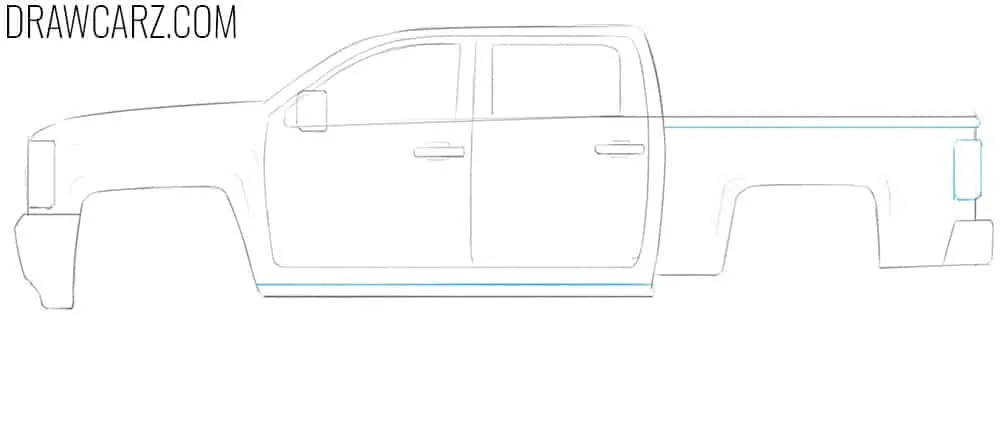 Clean the sketch and add the tail lamp