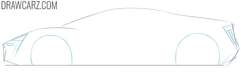 Add the wheel arches and bumper details