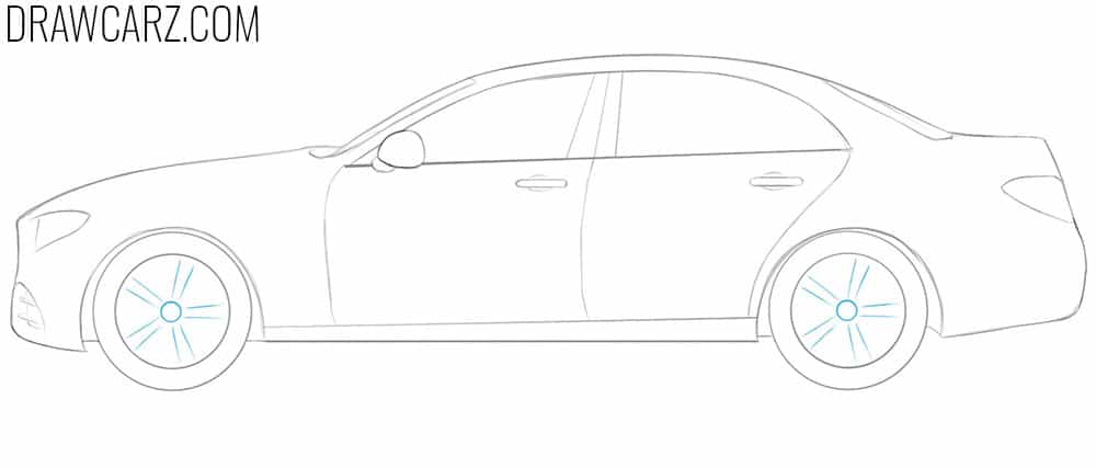 Begin shaping the E Class rim pattern