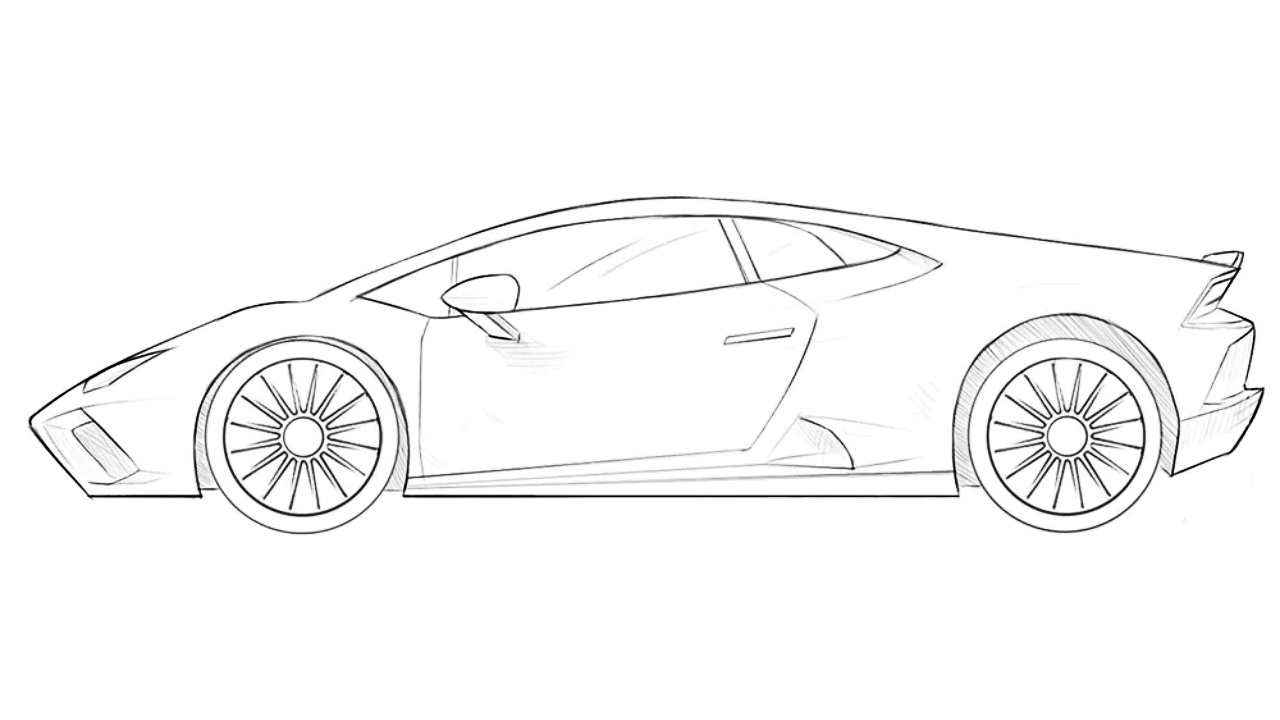 how to draw a modern lamborghini car featured image