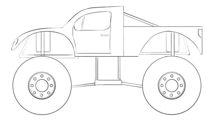 how to draw a monster truck easy featured image