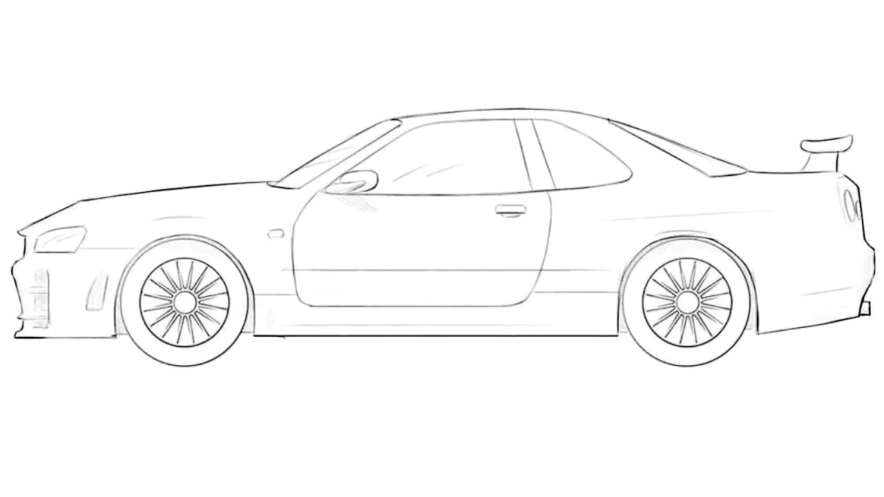 how to draw a nissan skyline featured image
