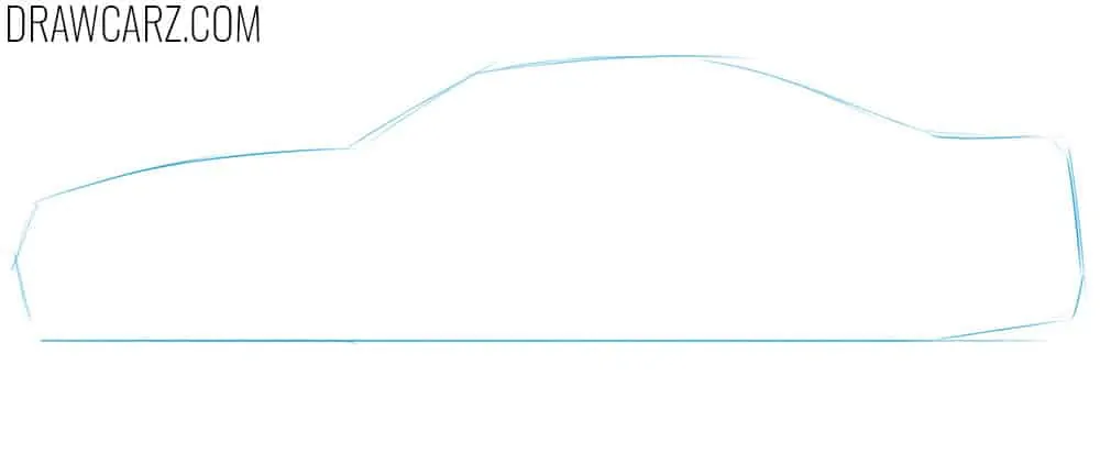 Sketch the Skyline long flat coupe profile